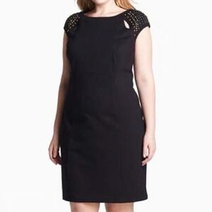 Allen B. Elegant Black Sleeveless Dress